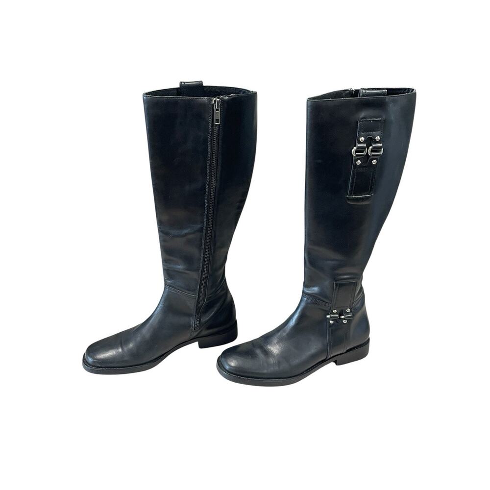 Cole Haan Tall Black Leather Women’s Boots Size 7B